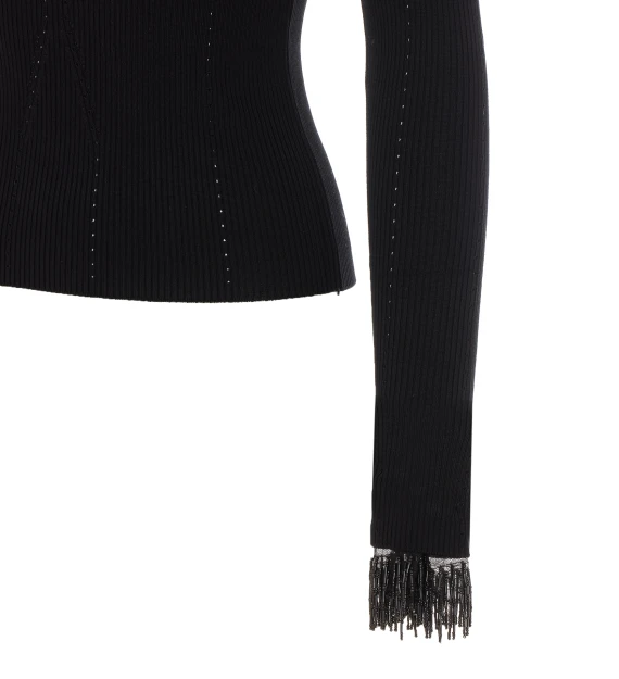 Maglia nera a collo alto Twin-set