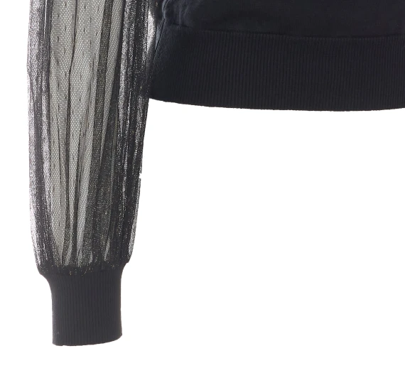 Top nero a maniche lunghe Twin-set