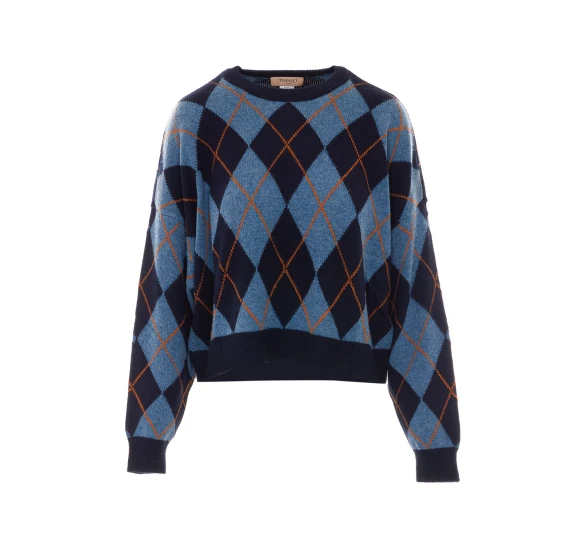 Maglione girocollo blu scuro Twin-set