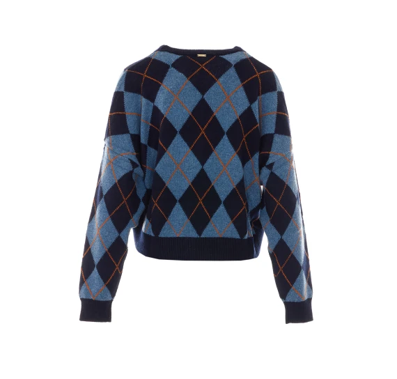Maglione girocollo blu scuro Twin-set