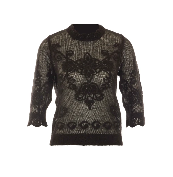 Twinset Black Knitted T-Shirt Twin-set