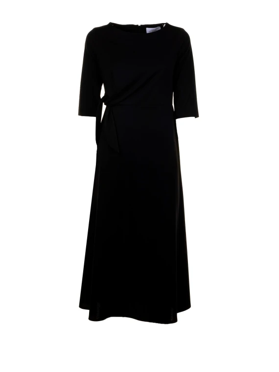 Black long half sleeve dress