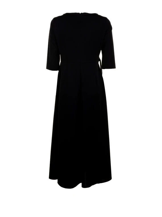Black long half sleeve dress