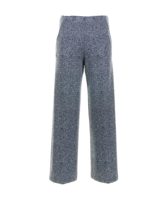 Pantalone blu tasche all'americana donna