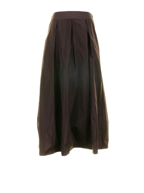 Gonna maxi a vita alta cioccolato