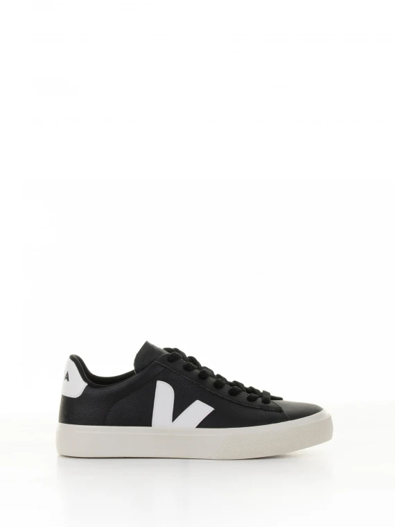 Campo sneaker in black white leather for women