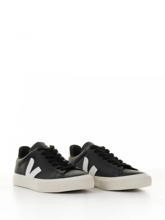 Campo sneaker in black white leather for women