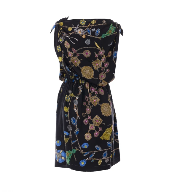 Broken Jewels Print Dress