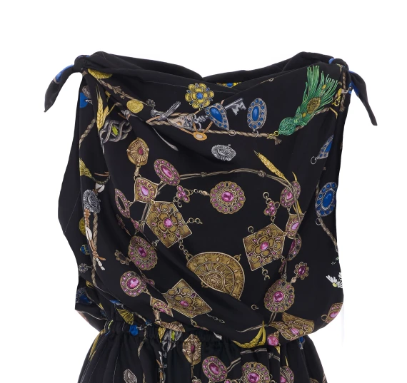 Broken Jewels Print Dress