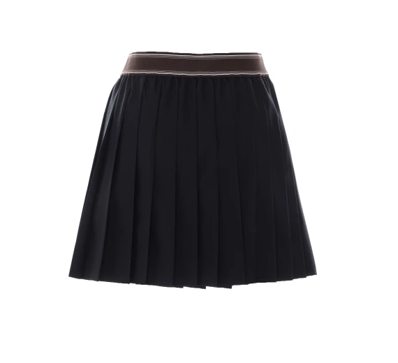 Medusa Motif Mini Pleated Skirt