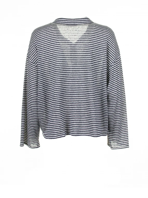 Blue and white striped shirt