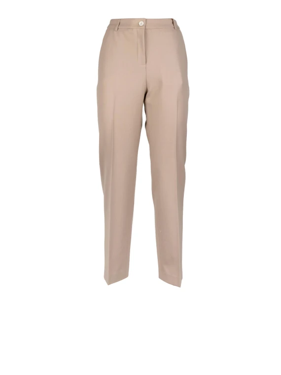 Beige straight-leg trousers Via Masini 80