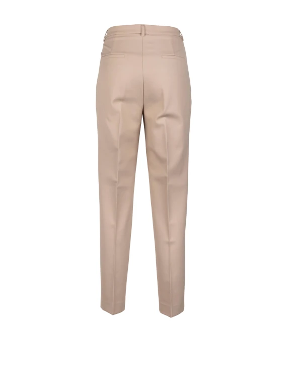 Beige straight-leg trousers Via Masini 80