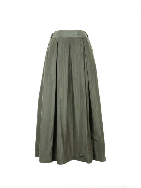 Long wide green skirt