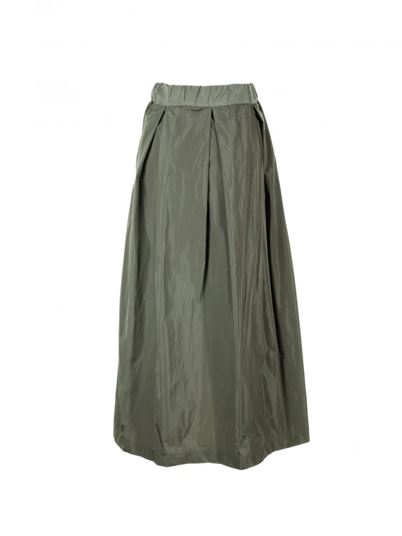 Long wide green skirt