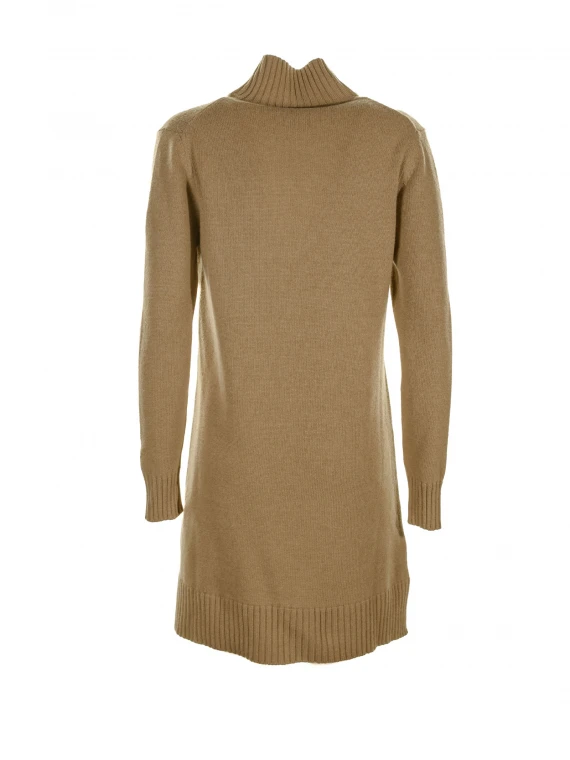 Camel sweater dress