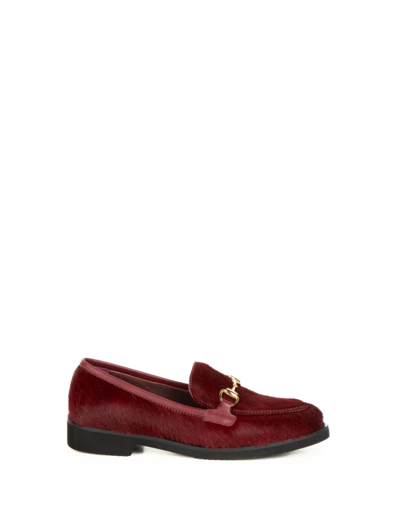 Mocassino bordeaux con morsetto
