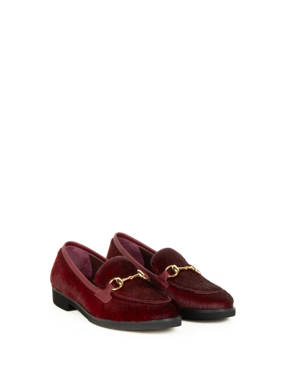 Mocassino bordeaux con morsetto Viola Ricci