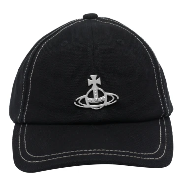 Vivienne Westwood Edgewear Baseball Cap Black - Cappelli Donna