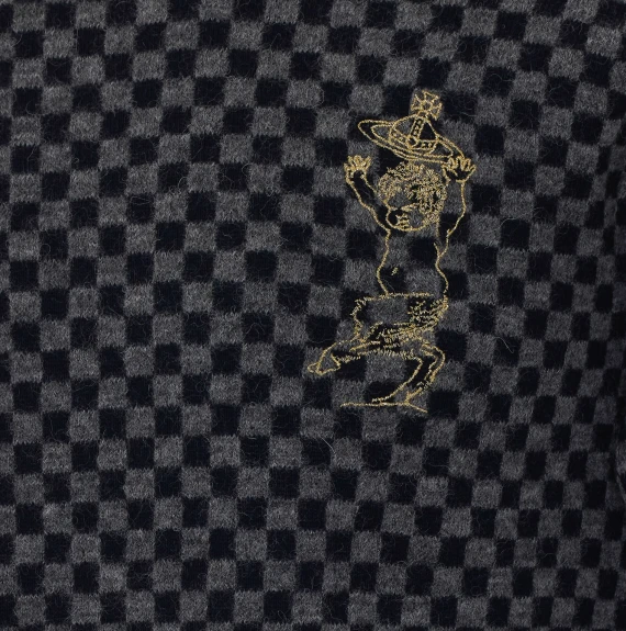 Grey and Blue Checkmate Sweater Vivienne Westwood