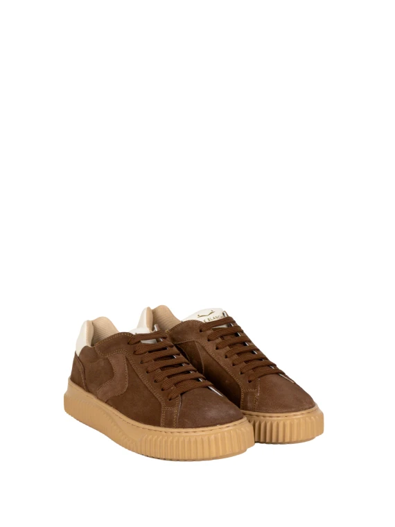 Sneakers basse marroni e beige Voile Blanche