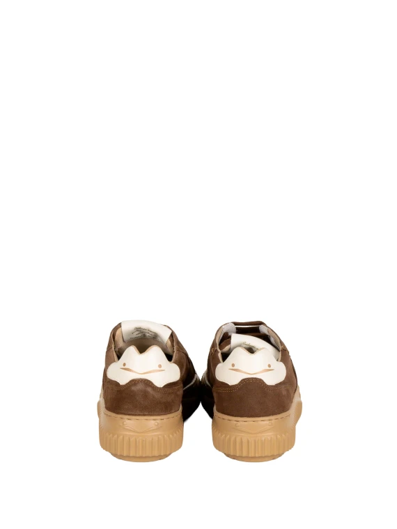 Sneakers basse marroni e beige Voile Blanche