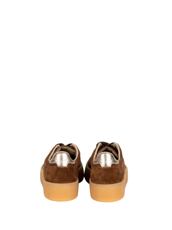 Sneakers basse Choco Pale Gold Voile Blanche