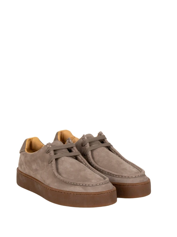 Sneakers in nabuk tortora Voile Blanche