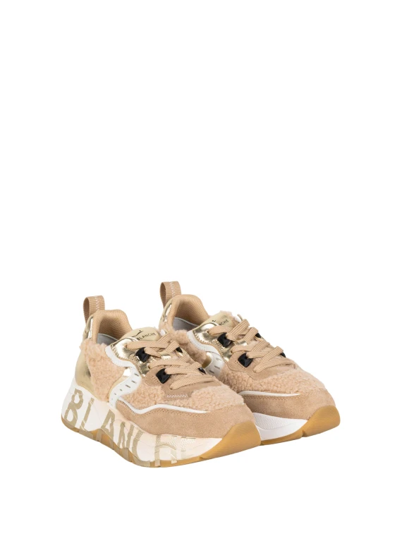 Sneakers basse allacciate marrone chiaro platino Voile Blanche