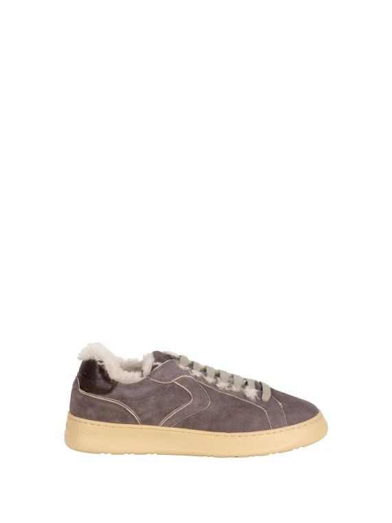 Sneaker bassa in pelle marrone scuro Voile Blanche