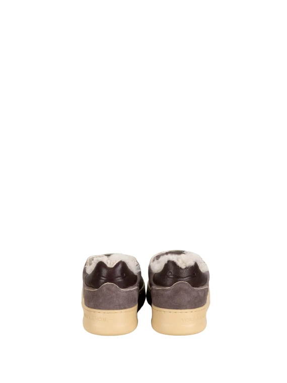 Sneaker bassa in pelle marrone scuro Voile Blanche