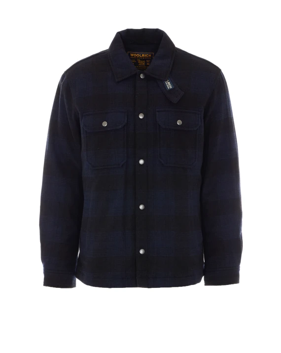 Giacca tipo camicia blu Woolrich