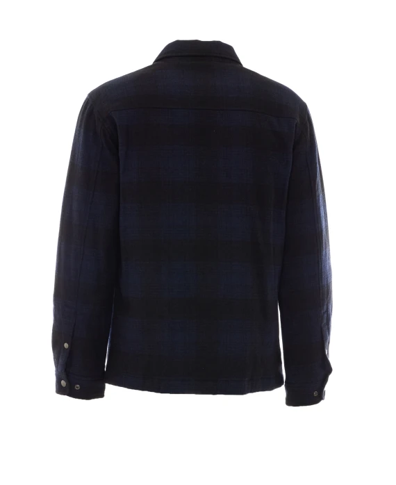 Giacca tipo camicia blu Woolrich