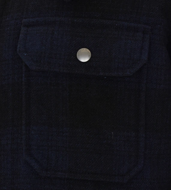 Giacca tipo camicia blu Woolrich