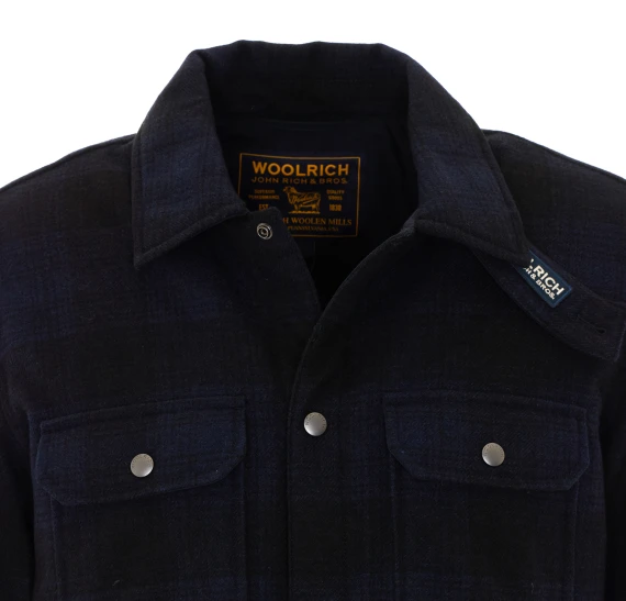 Giacca tipo camicia blu Woolrich