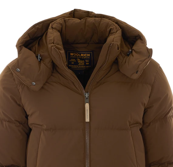 Madison dark brown down jacket Woolrich