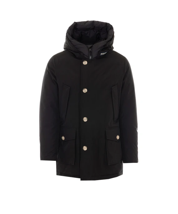 Giacca parka nera con cappuccio Woolrich