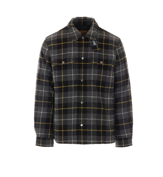 Giacca overshirt a quadri blu Woolrich