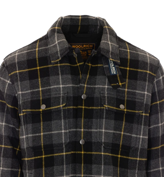Giacca overshirt a quadri blu Woolrich