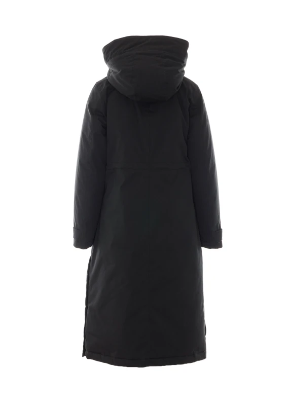 Parka lungo nero Woolrich