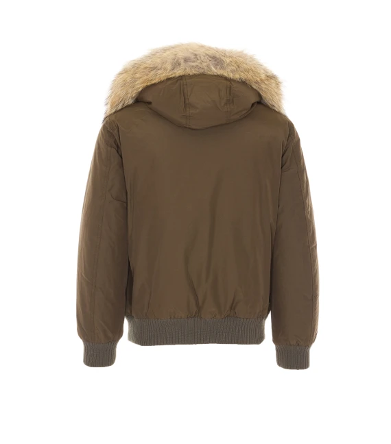 Dark green padded bomber jacket Woolrich