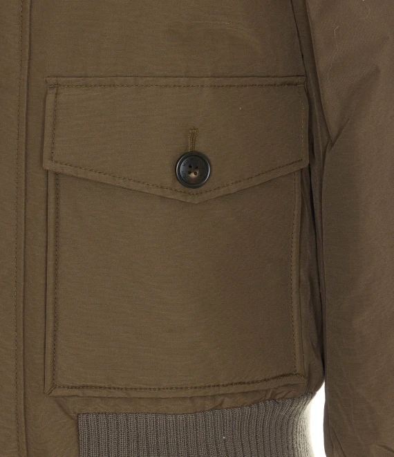 Dark green padded bomber jacket Woolrich