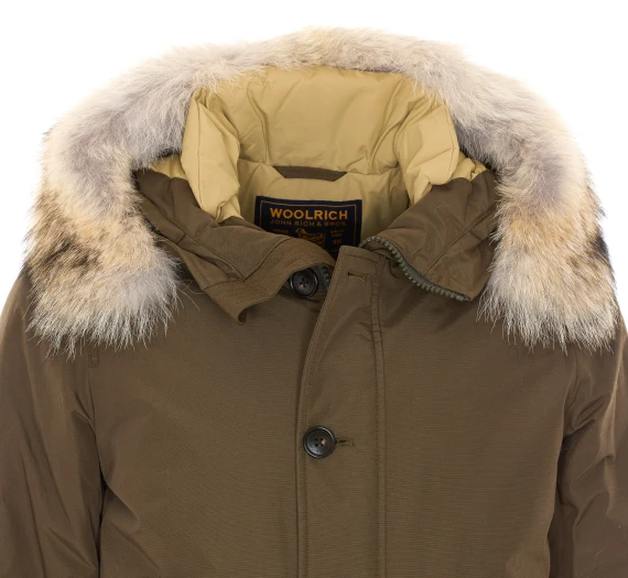 Dark green padded bomber jacket Woolrich