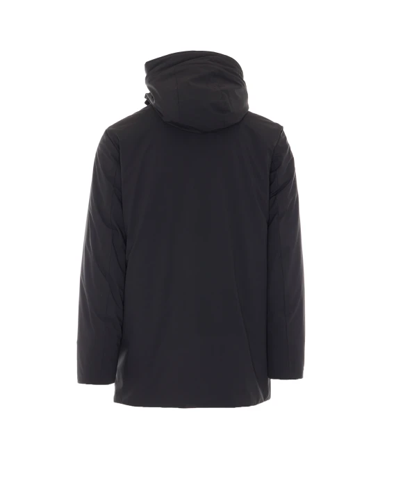 Parka nero imbottito con cappuccio Woolrich