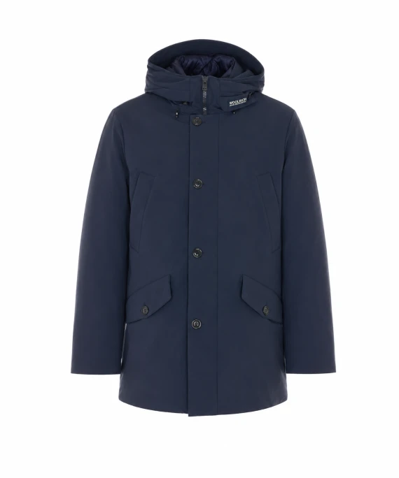Parka con cappuccio blu scuro