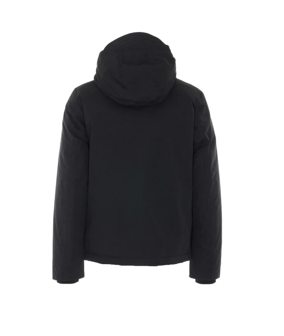 Giacca imbottita nera con cappuccio Woolrich