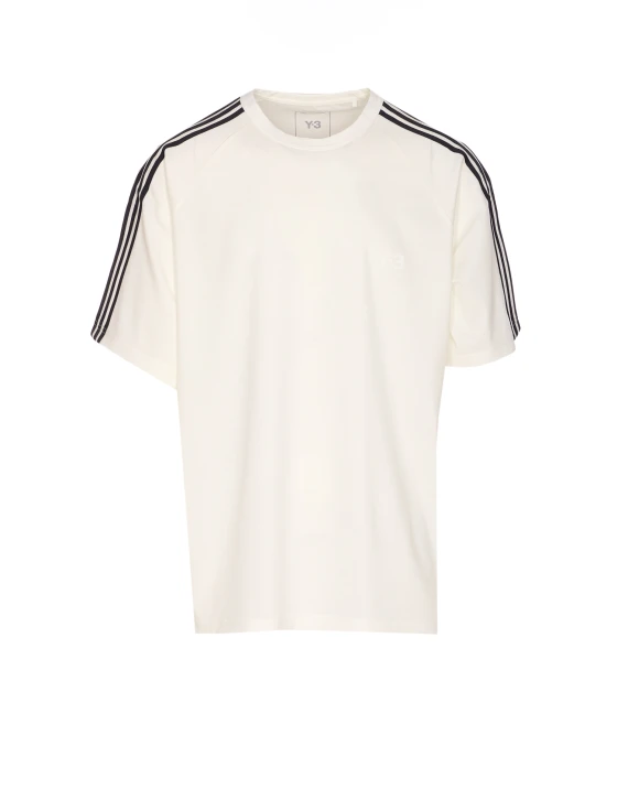 T-shirt bianca con righe a contrasto Y-3