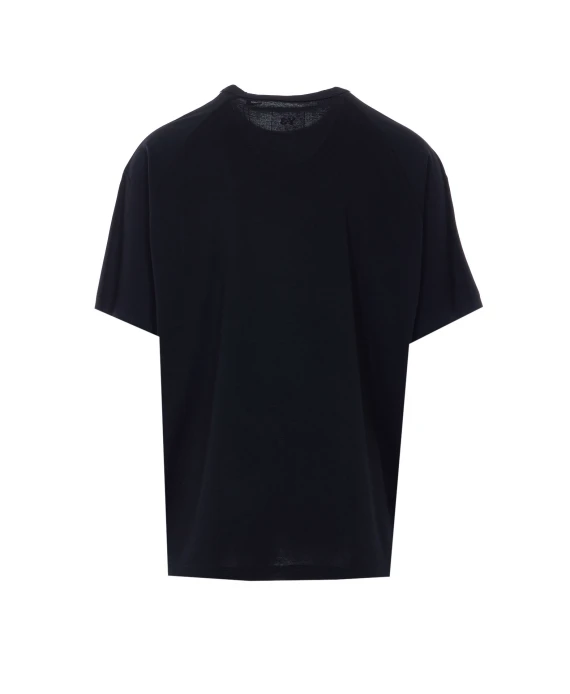 Black T-shirt with contrast stripes and tone-on-tone logo Y-3