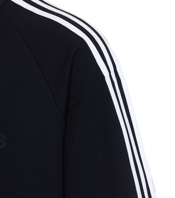 Black T-shirt with contrast stripes and tone-on-tone logo Y-3