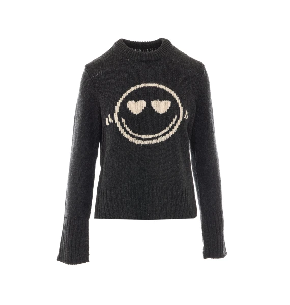 Maglione girocollo in lana antracite Zadig & Voltaire
